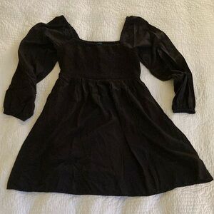 Old Navy Black Fit and Flare Long Sleeve Short Dress